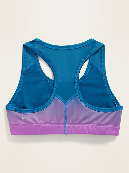 View large product image 2 of 2. Go-Dry Mesh-Racerback Sports Bra for Girls