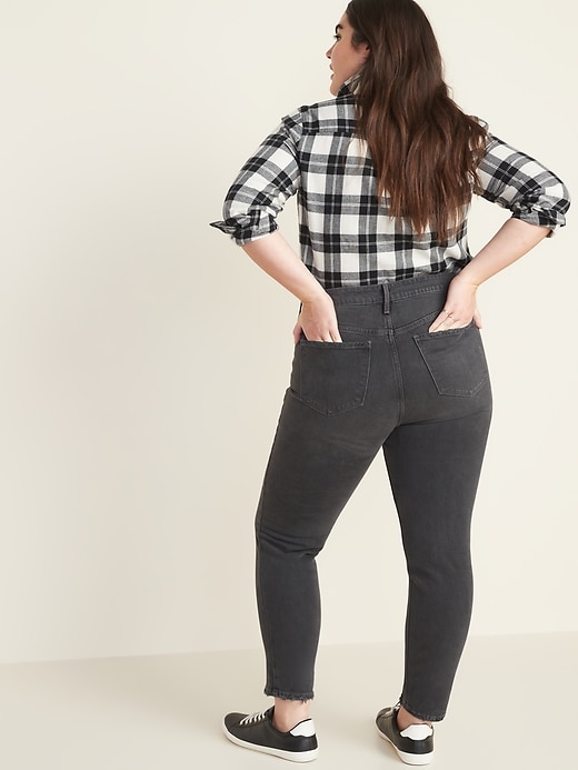 Image number 7 showing, High-Waisted Power Slim Straight Button-Fly Ankle Jeans for Women