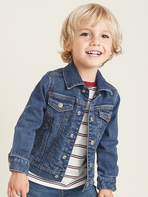 View large product image 1 of 4. Built-In Flex Jean Jacket for Toddler Boys