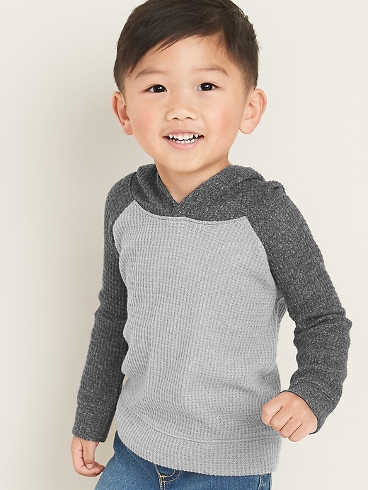 Color-Block Thermal Raglan Hoodie for Toddler Boys | Old Navy