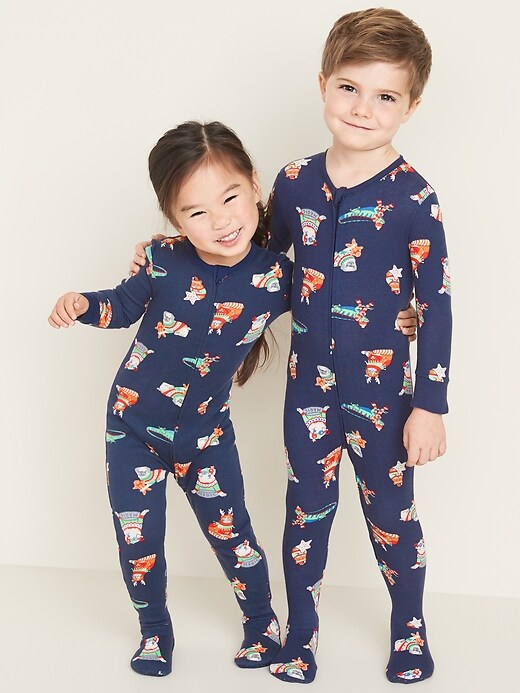 View large product image 1 of 2. Printed Footie Pajama One-Piece for Toddler & Baby