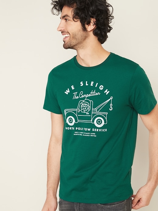 Image number 1 showing, Christmas-Graphic Soft-Washed Tee