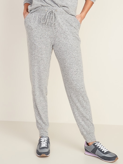View large product image 1 of 1. Plush-Knit Lounge Jogger Pants for Women
