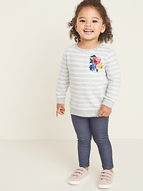 View large product image 3 of 4. Relaxed Fleece-Knit Pullover Sweatshirt for Toddler Girls
