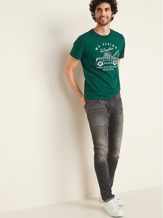 Image number 3 showing, Christmas-Graphic Soft-Washed Tee