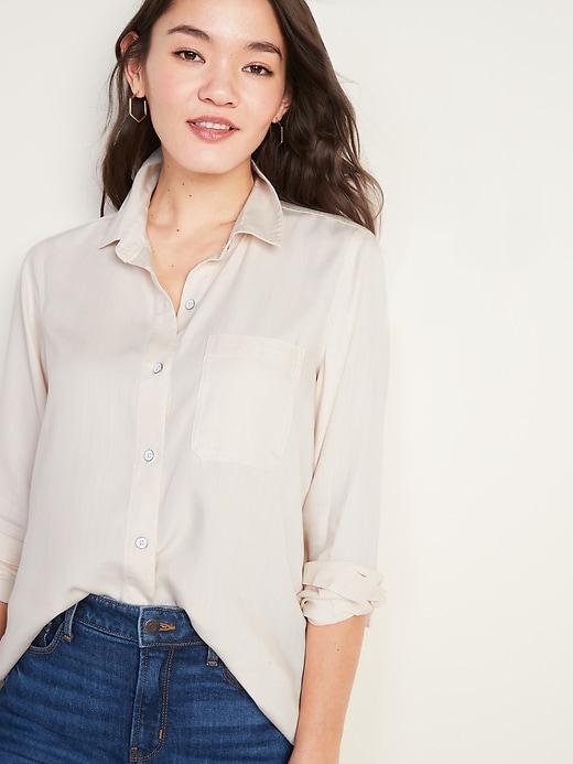 Image number 4 showing, Relaxed Tencel&#174 Shirt for Women