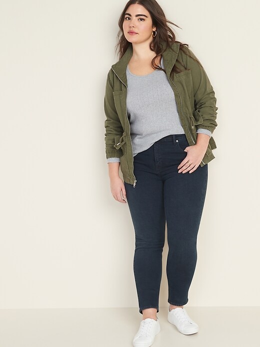 Image number 8 showing, High-Waisted Power Slim Straight Jeans for Women