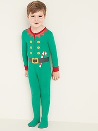 View large product image 4 of 4. Elf Footie Pajama One-Piece for Toddler & Baby