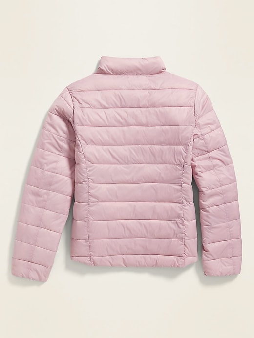 View large product image 2 of 4. Lightweight Packable Nylon Puffer Jacket for Girls