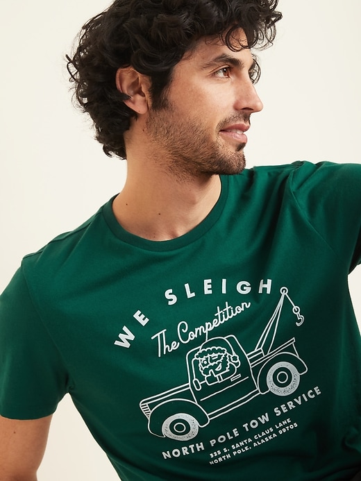 Image number 4 showing, Christmas-Graphic Soft-Washed Tee