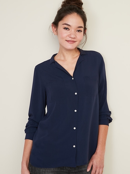 View large product image 1 of 1. Relaxed Utility Shirt for Women
