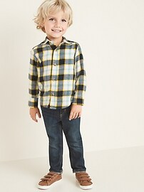 View large product image 3 of 4. Plaid Flannel Long-Sleeve Shirt for Toddler Boys