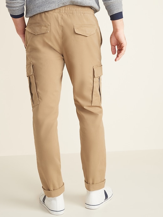 View large product image 2 of 2. Relaxed Slim Built-In Flex Twill Pull-On Cargo Pants