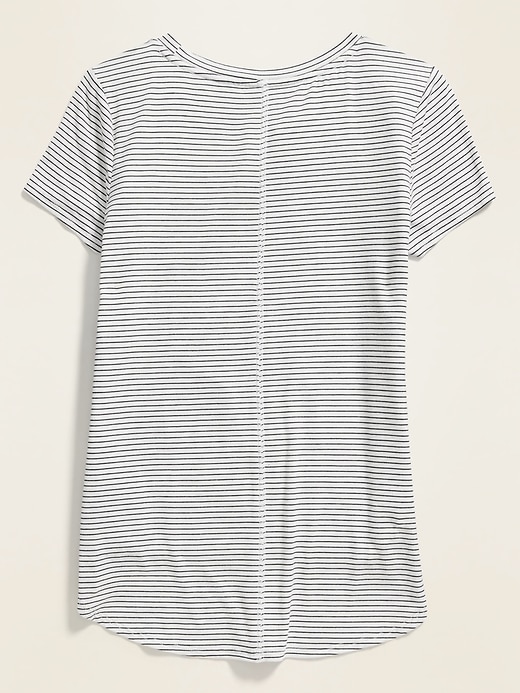 View large product image 2 of 2. Luxe Striped Tulip-Hem Tunic Tee for Girls