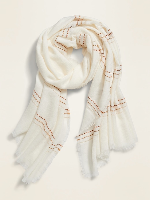 View large product image 2 of 2. Fringed Oversized Scarf for Women