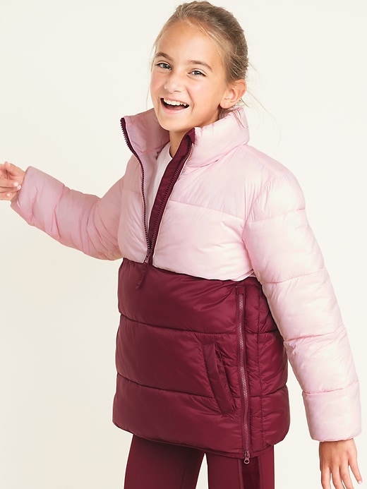 View large product image 1 of 4. Color-Block Side-Zip Frost-Free Pullover for Girls