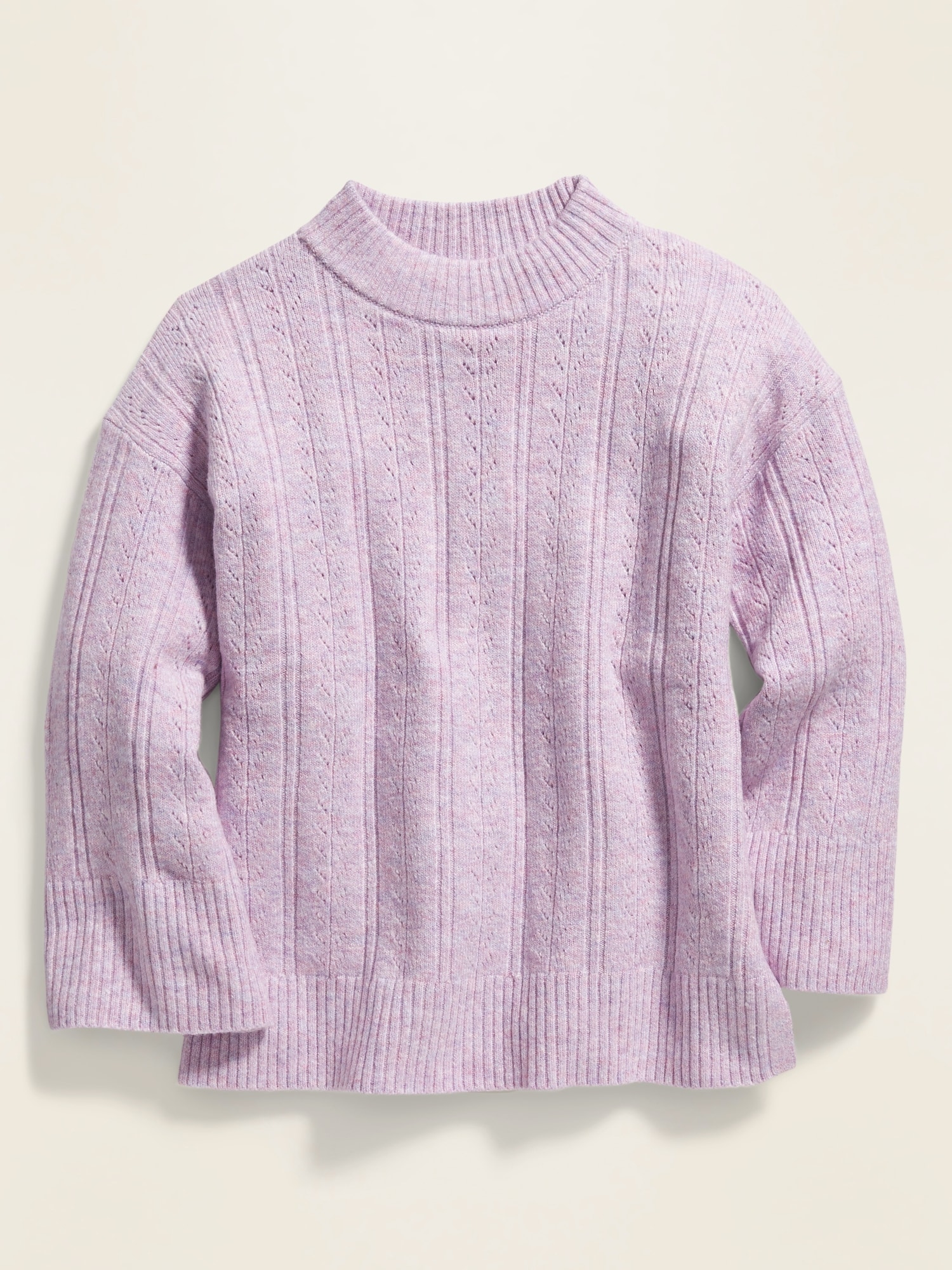 Pointelle Knit Long Sleeved Body - Lilac