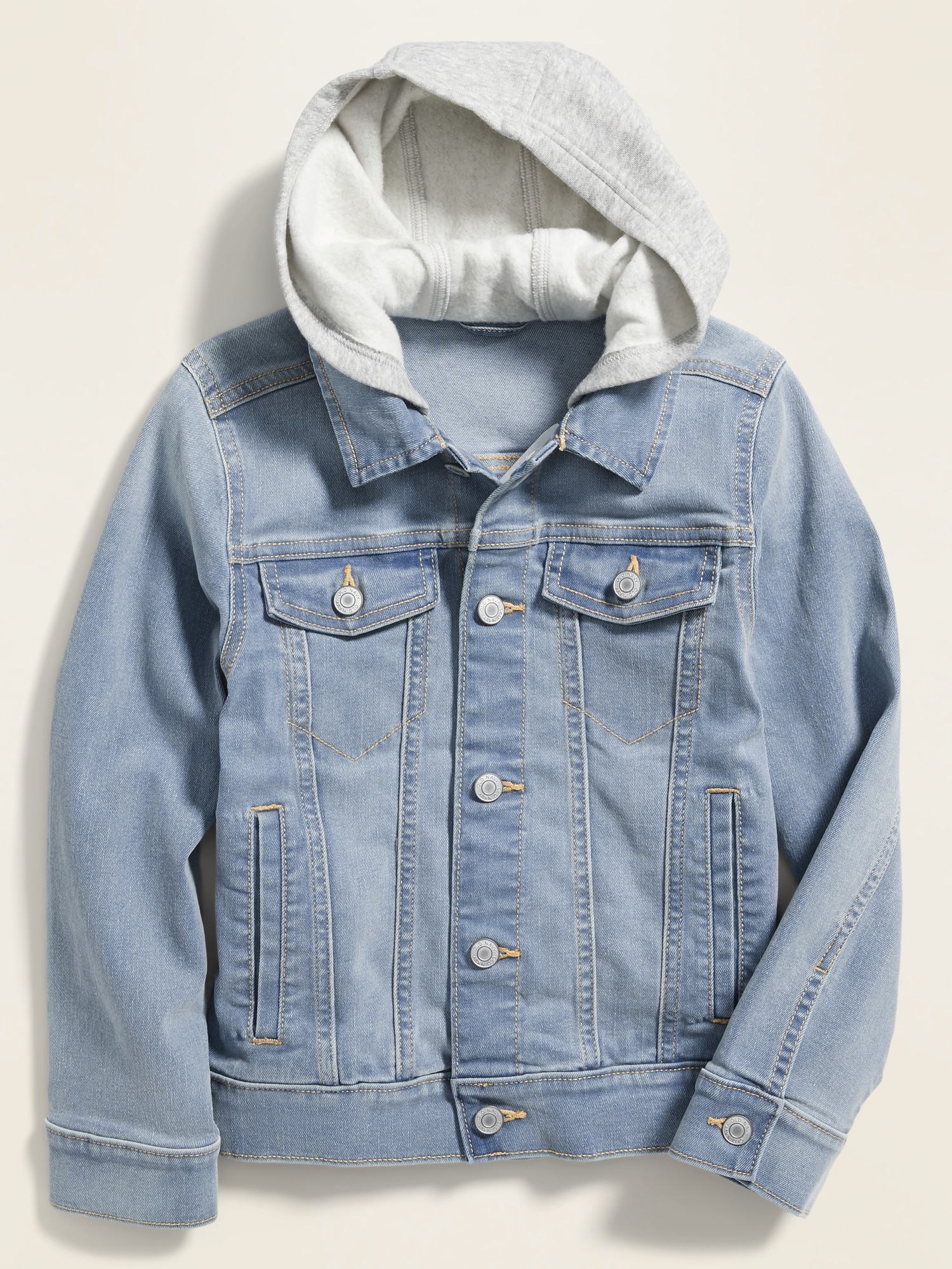 blue jean hooded jacket