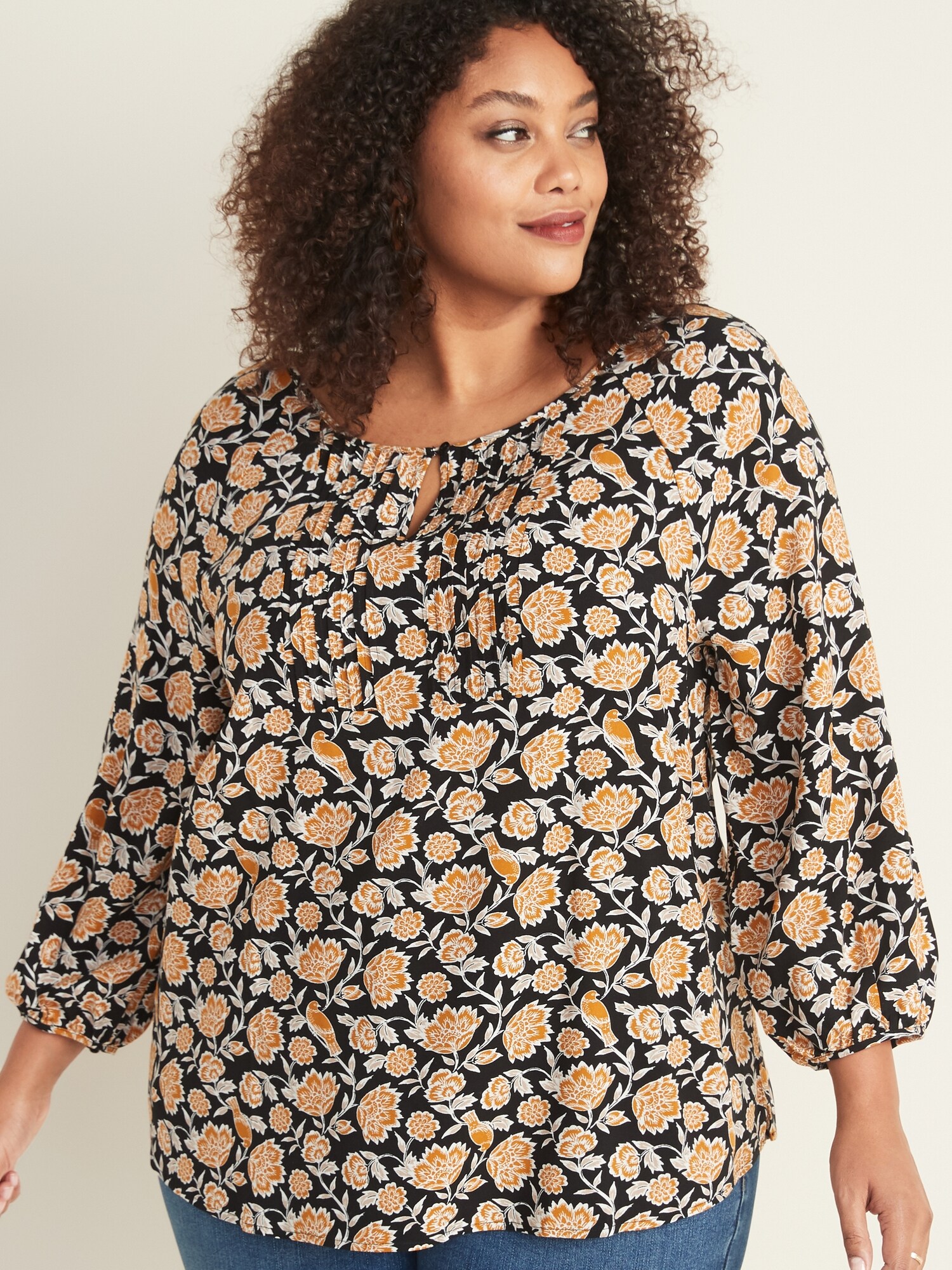 Plus-Size Pintuck Blouse | Old Navy