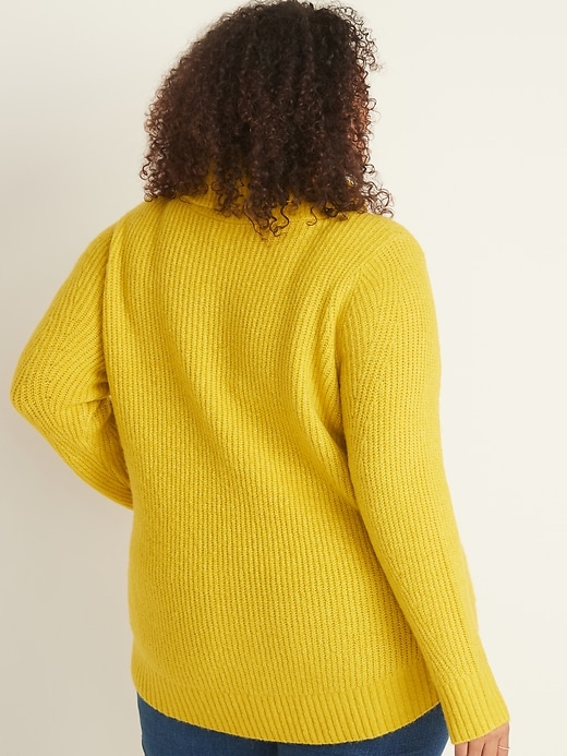 Image number 2 showing, Plus-Size Shaker-Stitch Turtleneck Sweater