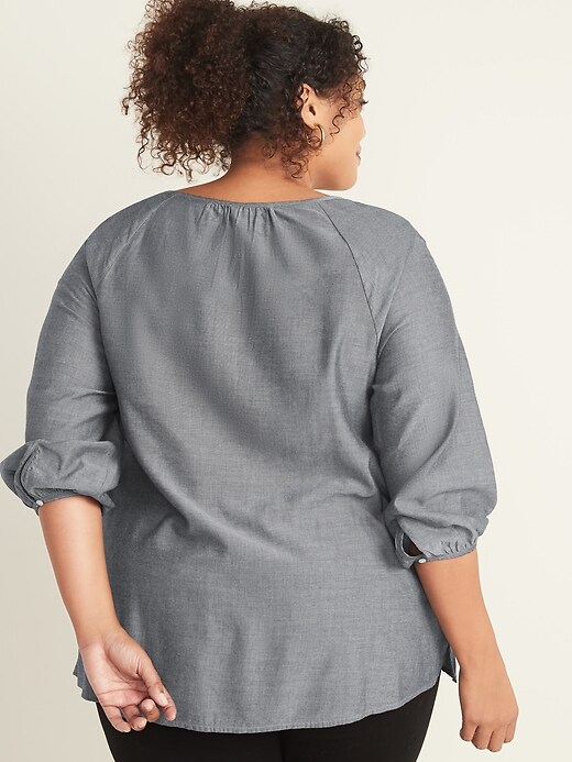 Image number 2 showing, Plus-Size Pintuck Blouse
