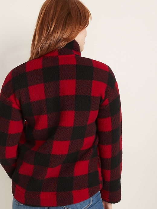 Fashion Old Navy Women’s Buffalo Plaid Sherpa Coat