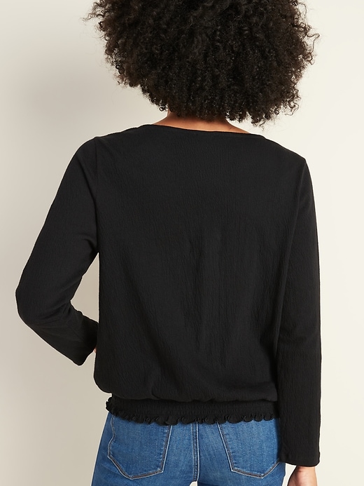 Image number 2 showing, Relaxed Ruffle-Hem Top for Women