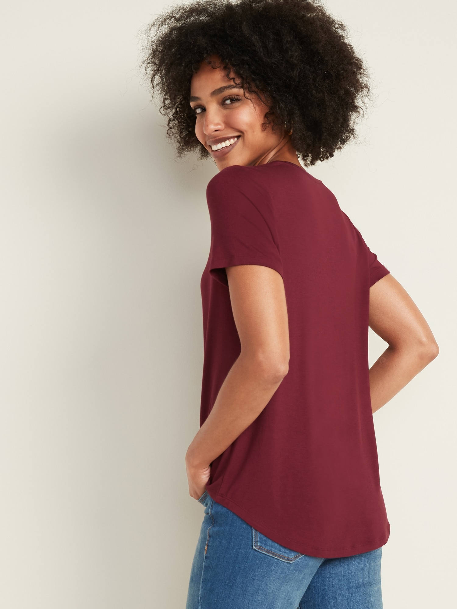 luxe crew neck tee old navy