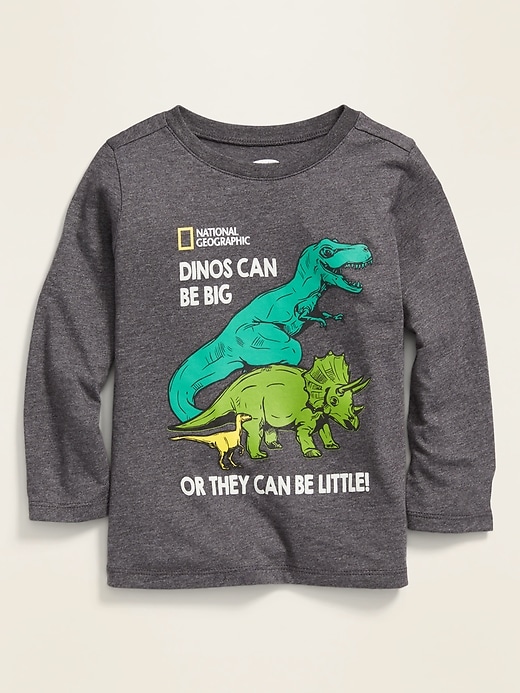 View large product image 1 of 2. National Geographic&#153 "Dinos Can Be Big..." Tee for Toddler Boys