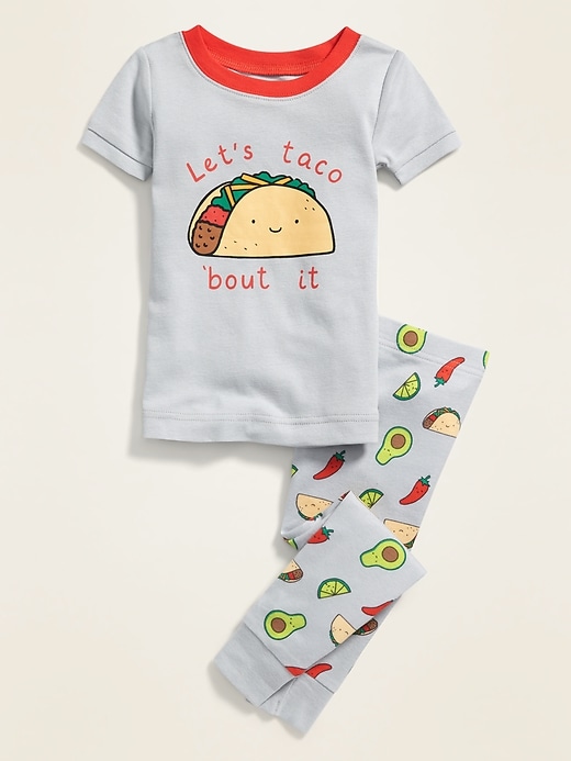 View large product image 1 of 1. Food-Print Pajama Set for Toddler Boys & Baby