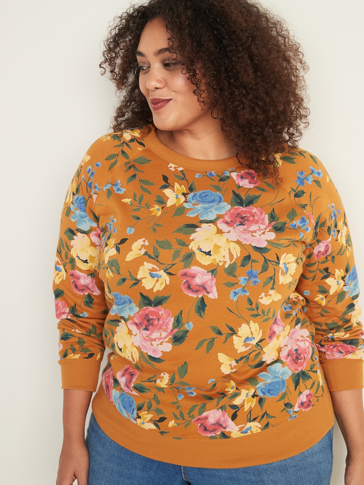 Plus-Size Vintage Crew-Neck Sweatshirt | Old Navy