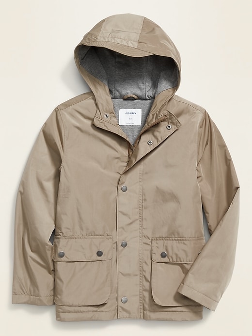 View large product image 1 of 1. Water-Resistant Hooded Zip Anorak For Boys