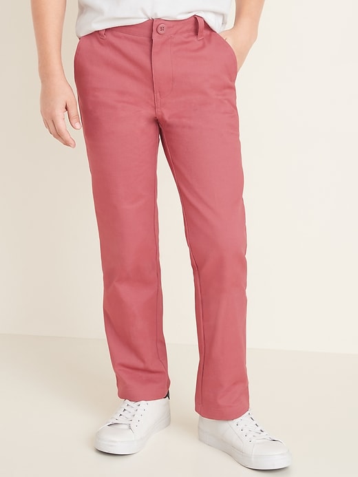 View large product image 1 of 1. Uniform Straight Built-In Flex Khakis for Boys