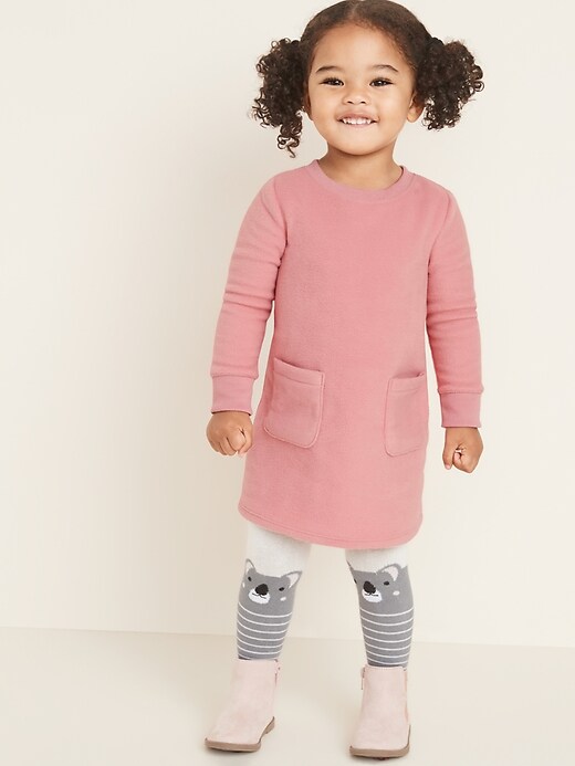 View large product image 1 of 1. Micro Fleece Shift Dress for Toddler Girls