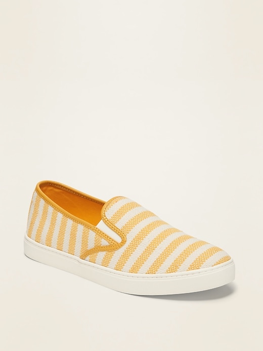 Image number 1 showing, Striped Textured Slip-Ons