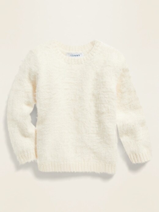View large product image 1 of 1. Fitted Fuzzy Sweater for Toddler Girls