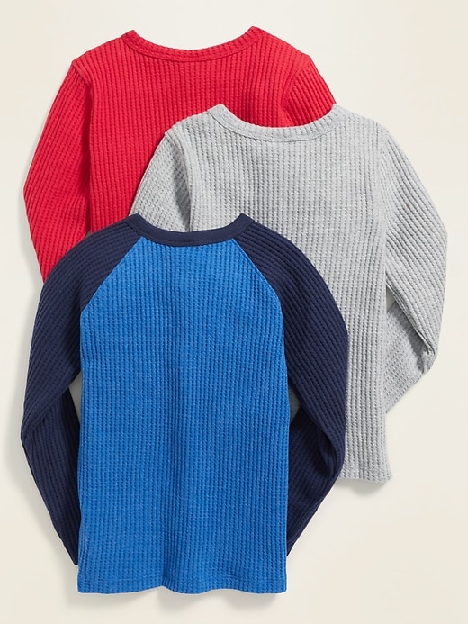 View large product image 2 of 4. Thermal-Knit Henley 3-Pack for Toddler Boys