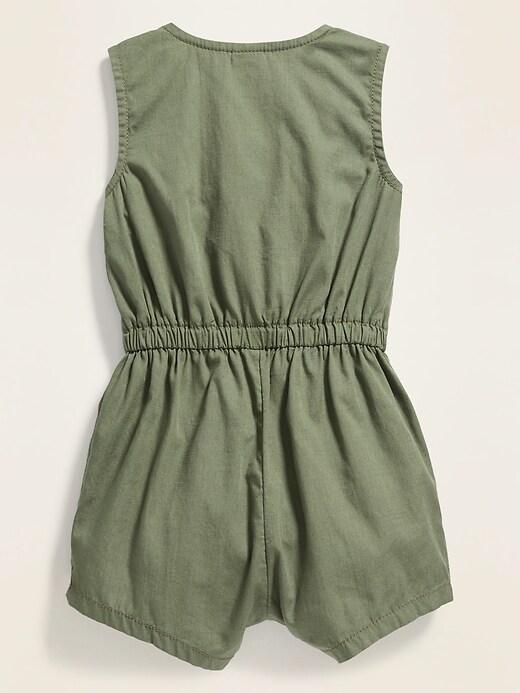 View large product image 2 of 2. Sleeveless Utility Romper for Baby