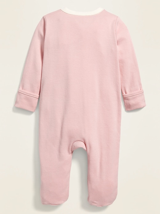 View large product image 2 of 2. Unisex Costume Graphic Footed One-Piece for Baby