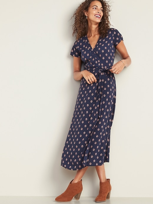 old navy blue wrap dress Wrap Dresses