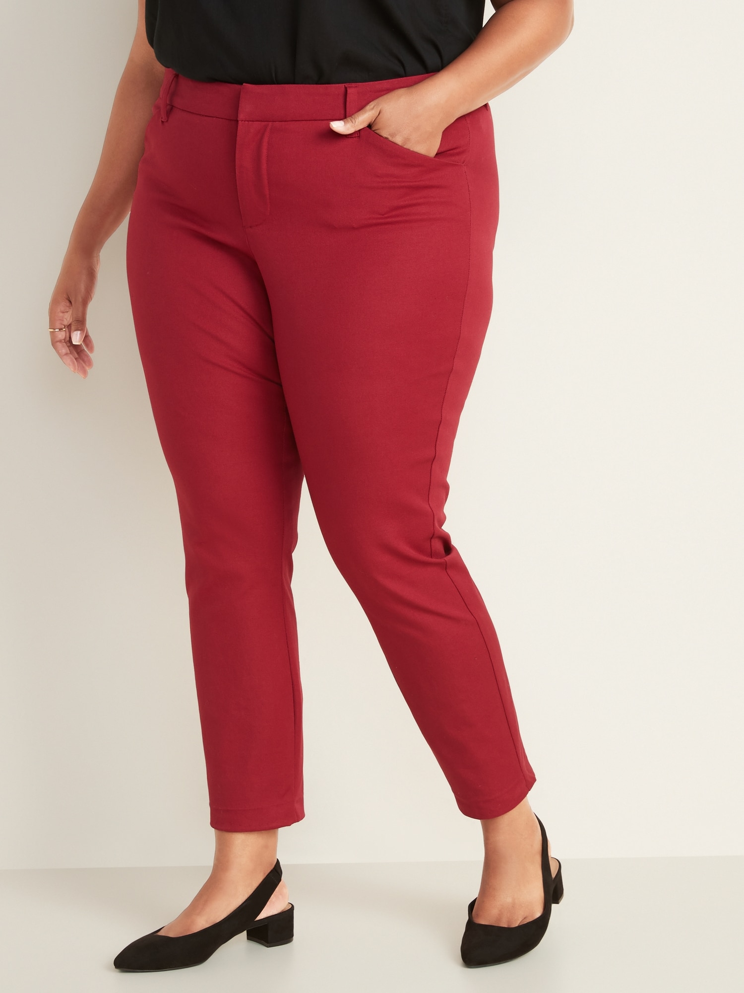 Old Navy Mid Rise Pixie Ankle Pants For, $34, Old Navy