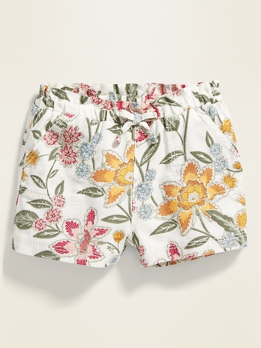 View large product image 1 of 1. Paperbag-Waist Pull-On Shorts for Baby