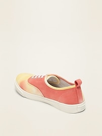 View large product image 3 of 3. Twill Lace-Up Sneakers for Girls