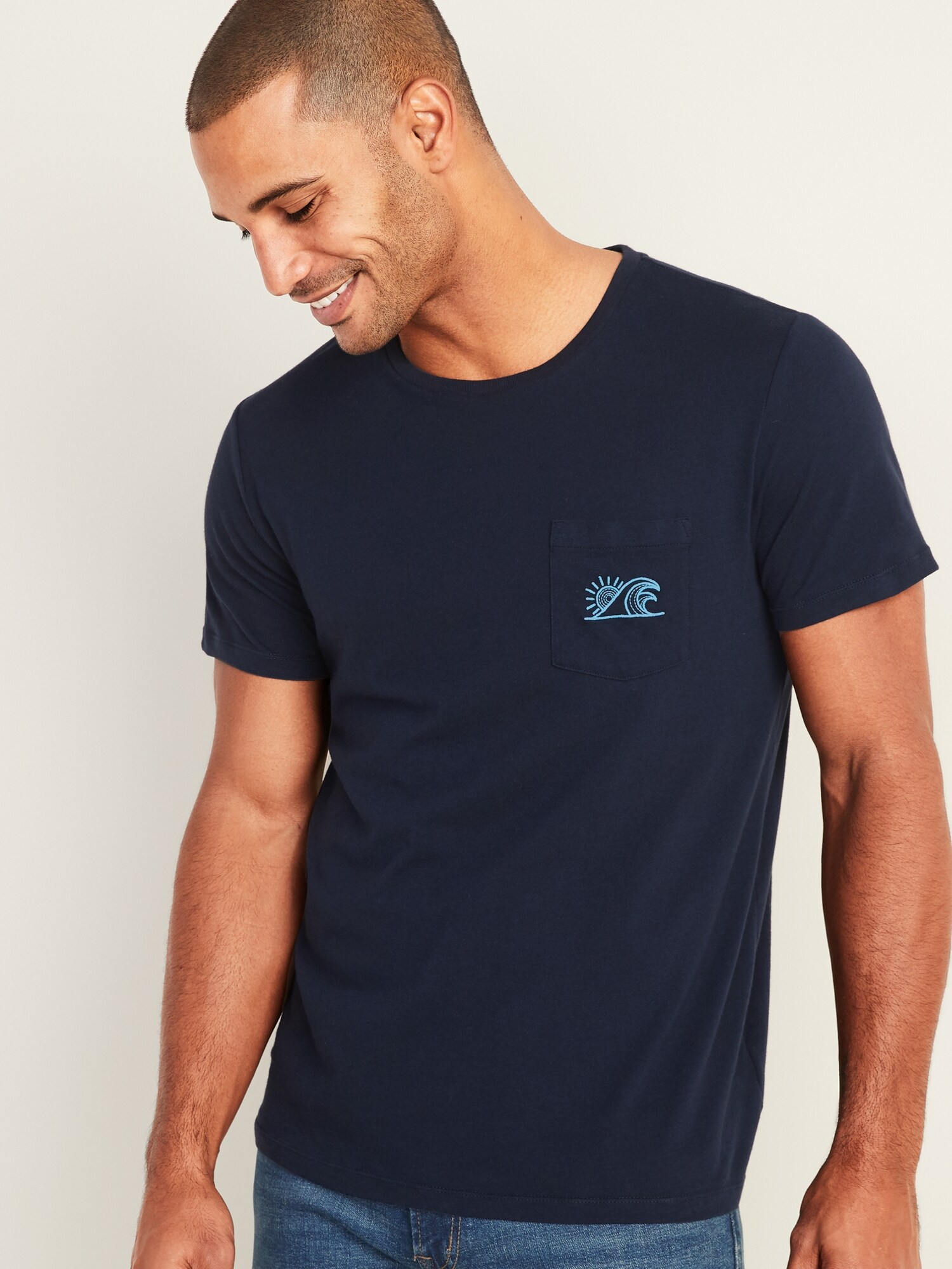 More Motion Graphic Tee Navy Blue