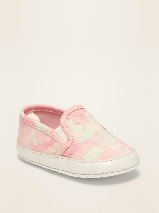 View large product image 1 of 4. Tie-Dye Canvas Slip-Ons for Baby