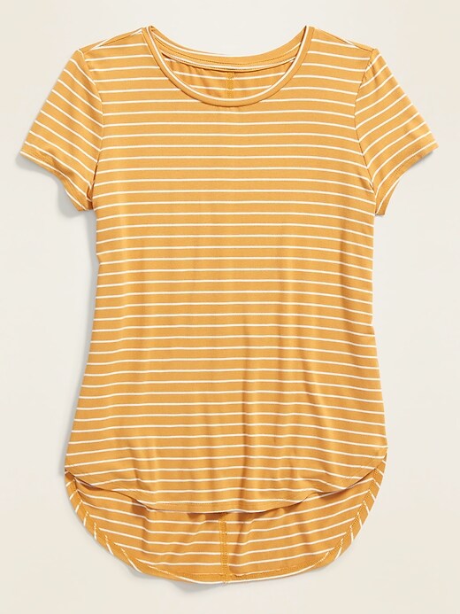 Luxe Tulip-Hem Jersey Tee for Girls | Old Navy