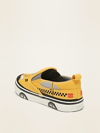 View large product image 3 of 4. Car-Graphic Slip-On Sneakers for Toddler Boys