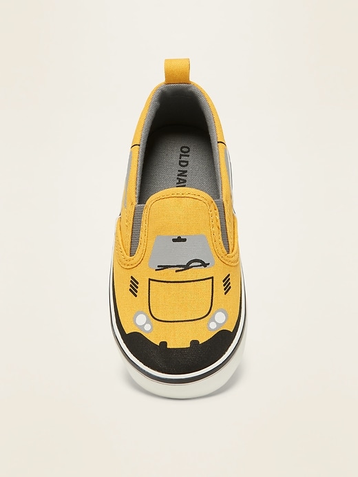 View large product image 2 of 4. Car-Graphic Slip-On Sneakers for Toddler Boys