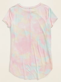 View large product image 4 of 4. Luxe Tulip-Hem Jersey Tee for Girls