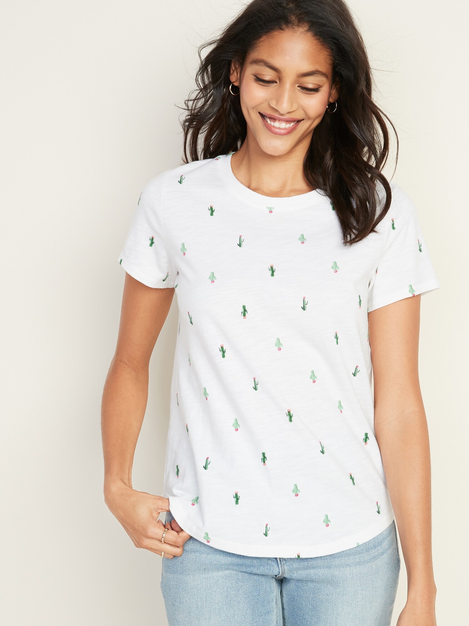 EveryWear Printed SlubKnit Tee for Women Old Navy